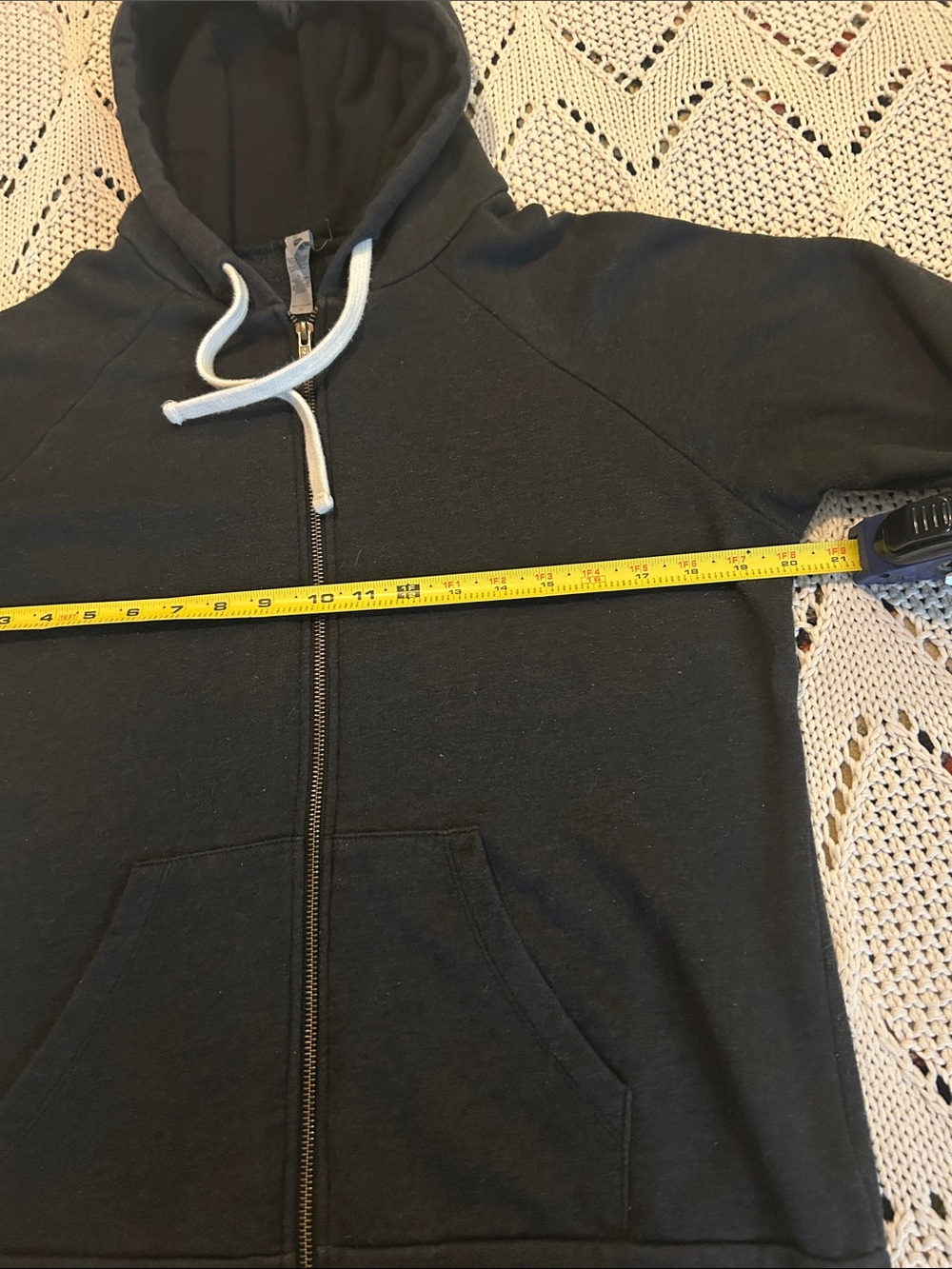 ModCloth Space Cat Gray Zip Up Hoodie Sz XL - Picture 6 of 7